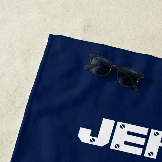 (Jouw naam) Kapitein van de boot Strandlaken (In situ)