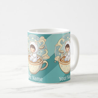 Jouw naam kat koffiemok cadeau voor boekenlezers