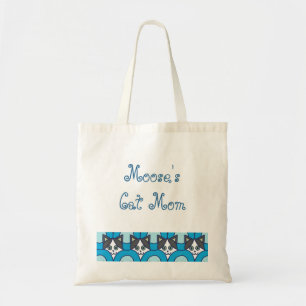 Jouw Naam Kat Moeder Speelse Kat Cirkelpatroon  Tote Bag