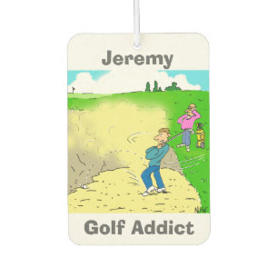 Jouw naam Keuze. Golf Addict Luchtverfrisser