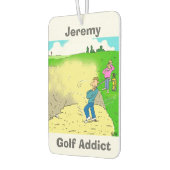 Jouw naam Keuze. Golf Addict Luchtverfrisser (Links)