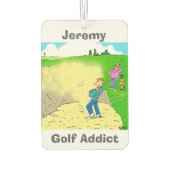 Jouw naam Keuze. Golf Addict Luchtverfrisser (Achterkant)