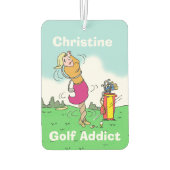 Jouw naam Keuze. Golf Addict Luchtverfrisser (Achterkant)