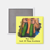 Jouw naam kijk naar die Zucchinis nationale dag au Magneet (Voorkant / Achterkant)