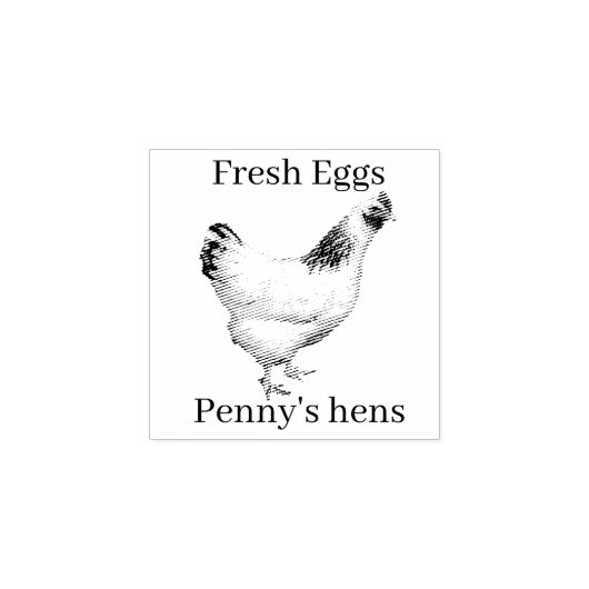 Jouw naam kippen V2 Eistempel Rubberstempel (Afrduk)