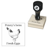 Jouw naam kippen V2 Eistempel Rubberstempel (Gestempeld)