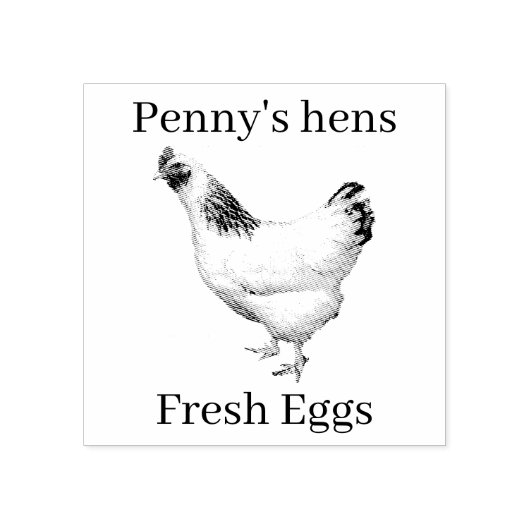 Jouw naam kippen V2 Eistempel Rubberstempel (Afrduk)