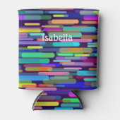 Jouw naam kleurrijk Abstract toevoegen Blikjeskoeler (Voorkant)