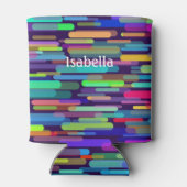 Jouw naam kleurrijk Abstract toevoegen Blikjeskoeler (Achterkant)