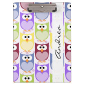 jouw naam - kleurrijke eigenaar - Groen blauw Paar Klembord (Voorkant)