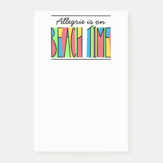 Jouw naam Kleurrijke vlektijdnotities Post-it® Notes (Voorkant)