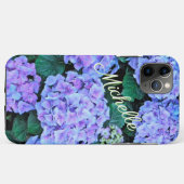 Jouw naam/LAVENDELBLAUWE HORTENSIA'S TOEVOEGEN Case-Mate iPhone Case (Achterkant (horizontaal))
