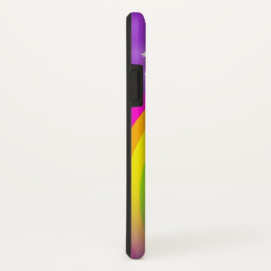 Jouw naam letter regenboog paarse ifoon Case-Mate iPhone case (Achterkant / rechts)