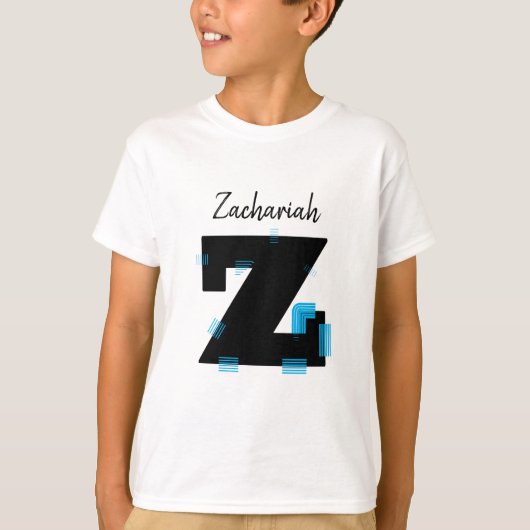 Jouw naam (Letter Z) T-Shirt aanpassen (Voorkant)