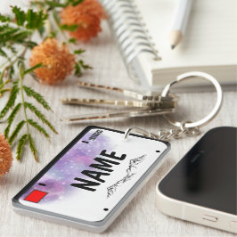 Jouw naam Licentie Bord Starry Skies Sleutelhanger