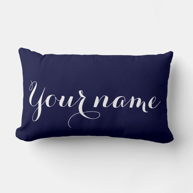 Jouw naam Lumbar Pillow personaliseren Kussen (Voorkant)