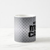 Jouw naam Man Cave Diamondplate Mok toevoegen (Center)