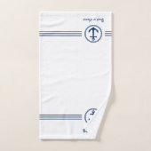 Jouw naam met een modern Zee-anker Bad Handdoek (Handdoek)