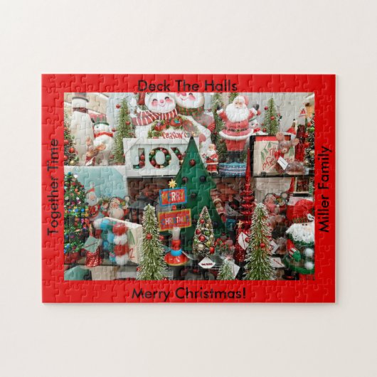 Jouw naam met kerstpuzzels legpuzzel (Horizontaal)