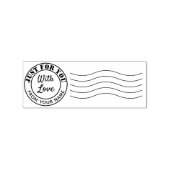 Jouw naam met liefde poststempel gepersonaliseerd rubberstempel (Afrduk)