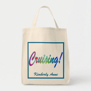 Jouw naam met meervoudig Word-kruising Tote Bag