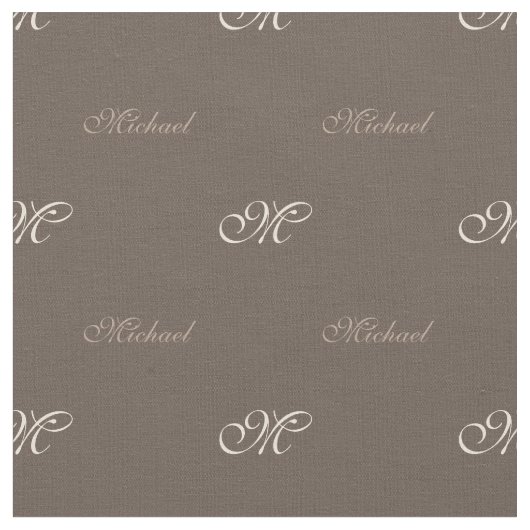 Jouw naam met monogram weefsel stof (Close Up)