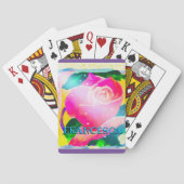 Jouw naam met slagschaduw, Star Beams Roos, Pokerkaarten (Achterkant)