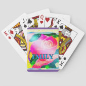 Jouw naam met slagschaduw, Star Beams Roos, Pokerkaarten (Achterkant)