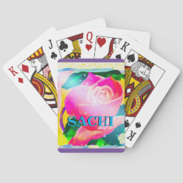 Jouw naam met slagschaduw, Star Beams Roos, Pokerkaarten