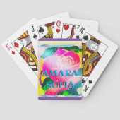 Jouw naam met slagschaduw, Star Beams Roos, Pokerkaarten (Achterkant)