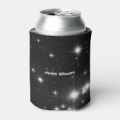 Jouw naam met sterren in Deep Space Best Man Blikjeskoeler (Blikje Voorkant)