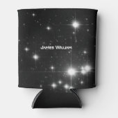 Jouw naam met sterren in Deep Space Best Man Blikjeskoeler (Voorkant)