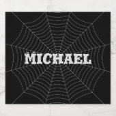 Jouw naam met zwarte grijze spin bier etiket (Enkel label)