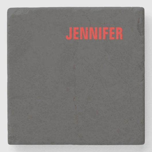 Jouw naam met zwarte vrouwenkleuren — Gift aanpass Stenen Onderzetter (Voorkant)