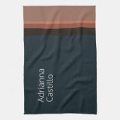 Jouw naam minimalistisch modern theedoek (Verticaal)