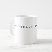 Jouw naam minimalistisch professionele, moderne ko koffiemok (Voorkant links)