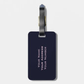 Jouw naam & Modern Weaving Stripes Bagagelabels (Achterkant verticaal)