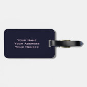 Jouw naam & Modern Weaving Stripes Bagagelabels (Achterkant horizontaal)