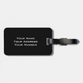Jouw naam & Modern Weven Stripes Bagagelabel (Achterkant horizontaal)