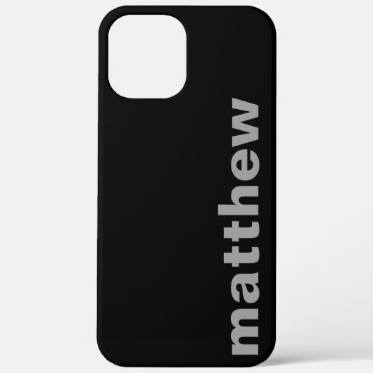 Jouw naam modern zwart Case-Mate iPhone case (Achterkant)