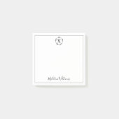 Jouw naam & Monogram Wreath Post-it® Notes (Voorkant)