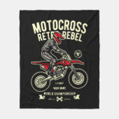 Jouw naam Motocross Rebelkampioenschap rebellenkru Fleece Deken (Voorkant)