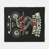 Jouw naam Motocross Rebelkampioenschap rebellenkru Fleece Deken (Voorkant (Horizontaal))