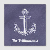 Jouw naam Nautical Blue Cabin Deurmarker Cruker (Voorkant)