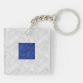 Jouw naam + Nautisch signaal Vlag S Sierra Sleutelhanger (Achterkant)