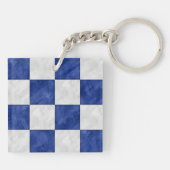 Jouw naam + Nautische Signaalvlag N november Sleutelhanger (Achterkant)