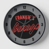 Jouw naam Neon Style Hot Rod Car Garage aanpassen (Voorkant)