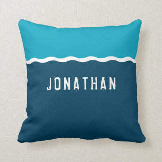 jouw naam Ocean Waves Kussen