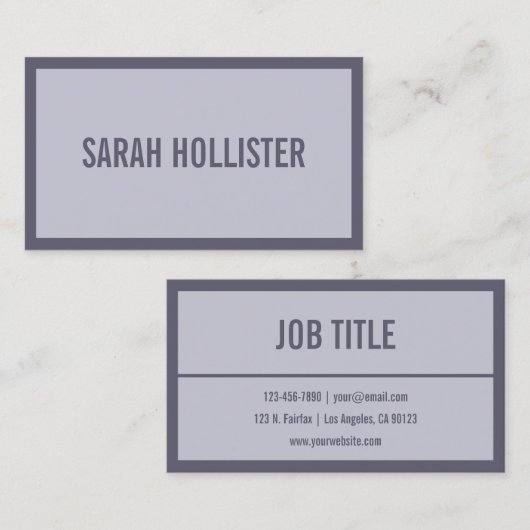 Jouw naam of bedrijf | Hazy Paars Lavender Visitekaartje (Voorkant / Achterkant)