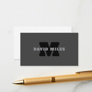 Jouw naam of bedrijfsnaam   Modern mannelijk grijs Informatiekaartje